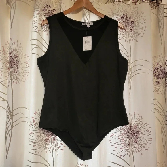 Say What? Tops - Say What? Mesh inset Bodysuit Size 2X